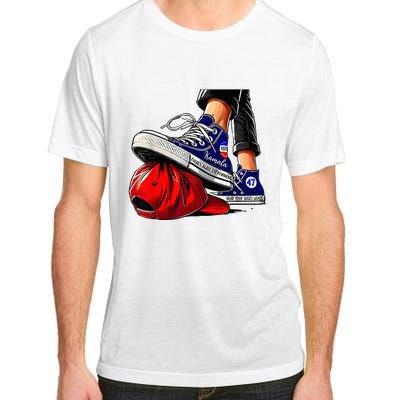 Kamala Harris High Heels Stepping On Red Maga Hat Adult ChromaSoft Performance T-Shirt