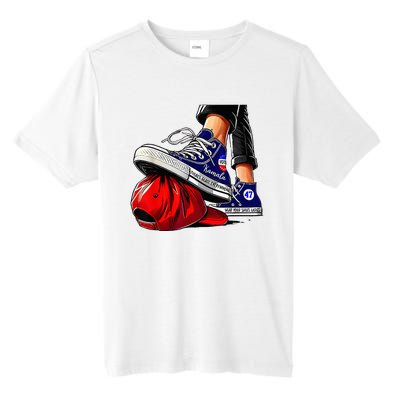 Kamala Harris High Heels Stepping On Red Maga Hat Tall Fusion ChromaSoft Performance T-Shirt