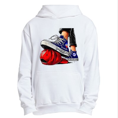 Kamala Harris High Heels Stepping On Red Maga Hat Urban Pullover Hoodie