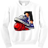 Kamala Harris High Heels Stepping On Red Maga Hat Kids Sweatshirt