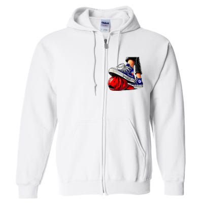 Kamala Harris High Heels Stepping On Red Maga Hat Full Zip Hoodie