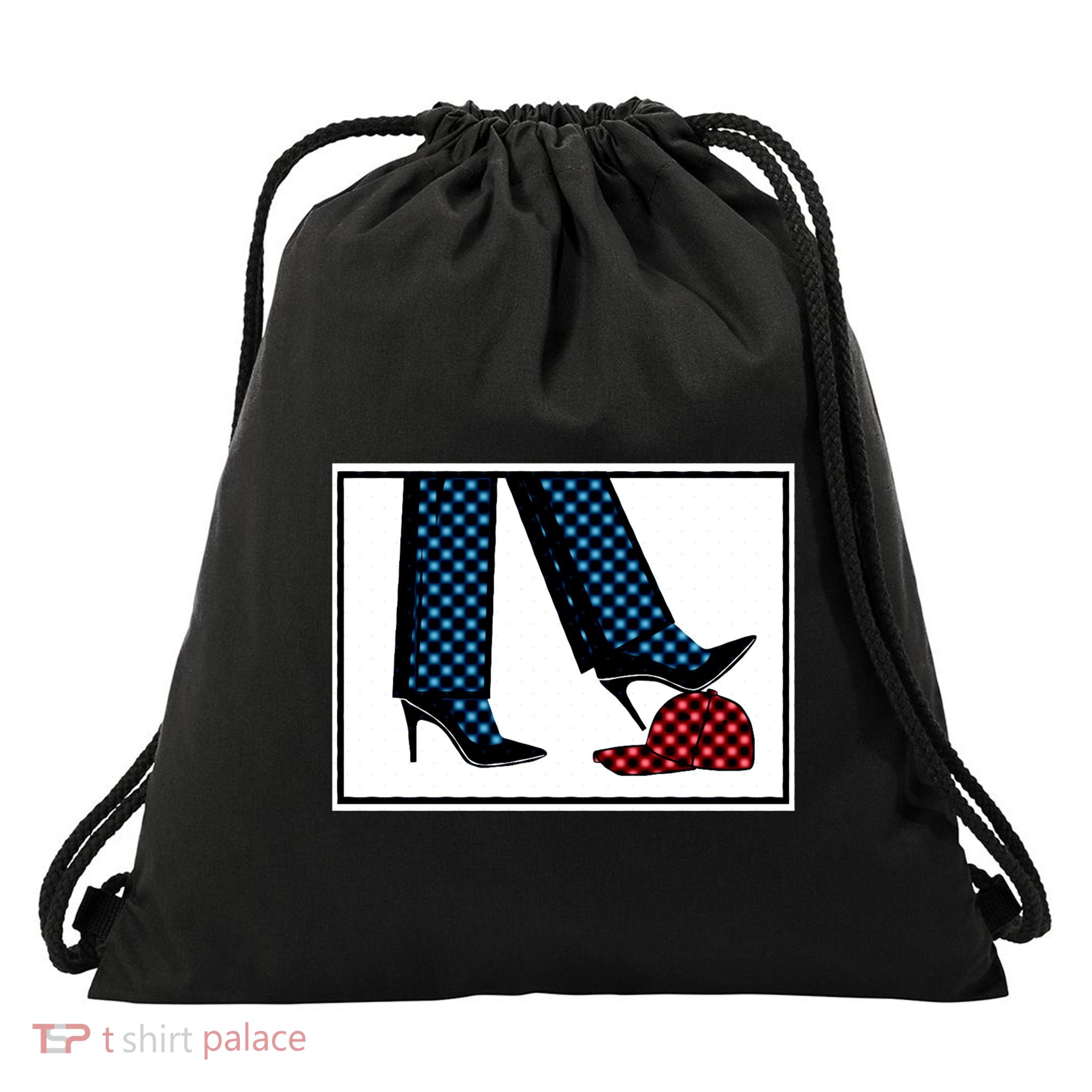 Kamala Harris Heels Stepping On Maga Hat Drawstring Bag