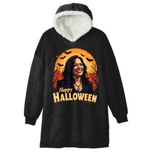 Kamala Harris Happy Halloween Harris Walz 2024 Usa Halloween Hooded Wearable Blanket