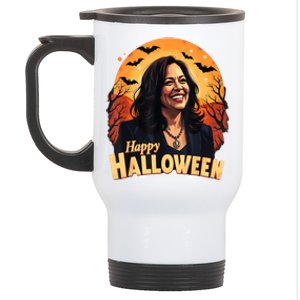 Kamala Harris Happy Halloween Harris Walz 2024 Usa Halloween Stainless Steel Travel Mug