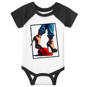 Kamala Harris Heels Stepping On Maga Hat Design Infant Baby Jersey Bodysuit