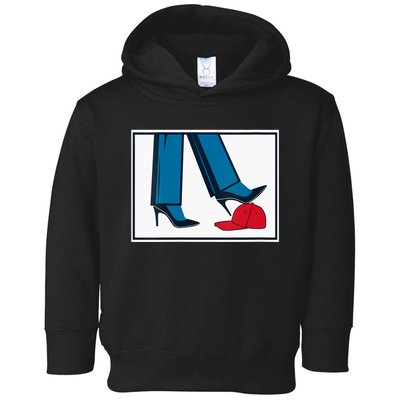 Kamala Harris Heels Stepping On Maga Hat Toddler Hoodie