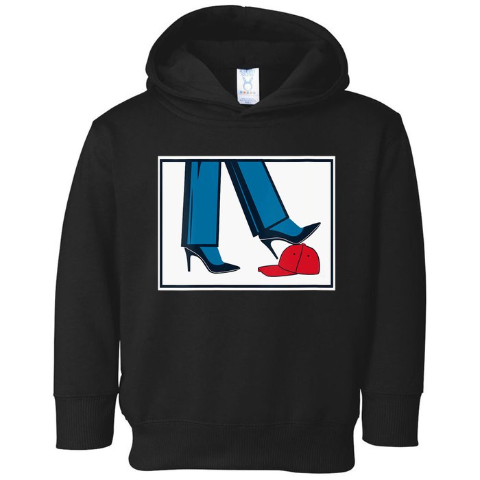 Kamala Harris Heels Stepping On Maga Hat Toddler Hoodie