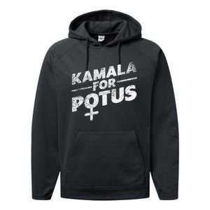 Kamala Harris Historic First Woman President Performance Fleece Hoodie