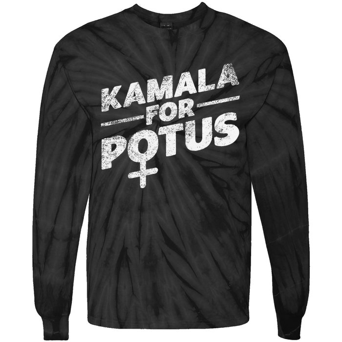 Kamala Harris Historic First Woman President Tie-Dye Long Sleeve Shirt