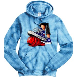 Kamala Harris High Heels Stepping On Red Maga Hat Tie Dye Hoodie