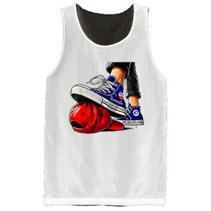 Kamala Harris High Heels Stepping On Red Maga Hat Mesh Reversible Basketball Jersey Tank