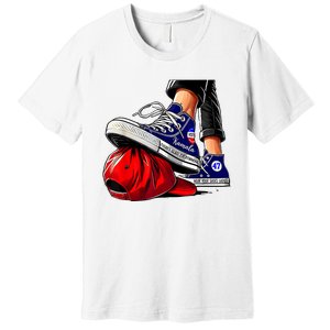 Kamala Harris High Heels Stepping On Red Maga Hat Premium T-Shirt