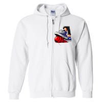 Kamala Harris High Heels Stepping On Red Maga Hat Full Zip Hoodie