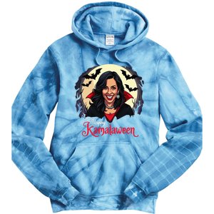 Kamala Harris Happy Kamalaween Pumpkin Ghost Vote Tie Dye Hoodie