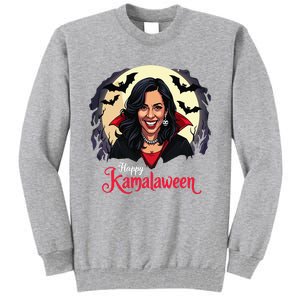 Kamala Harris Happy Kamalaween Pumpkin Ghost Vote Tall Sweatshirt