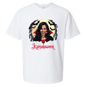 Kamala Harris Happy Kamalaween Pumpkin Ghost Vote Sueded Cloud Jersey T-Shirt