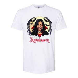 Kamala Harris Happy Kamalaween Pumpkin Ghost Vote Softstyle CVC T-Shirt