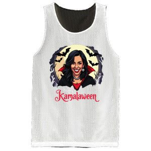 Kamala Harris Happy Kamalaween Pumpkin Ghost Vote Mesh Reversible Basketball Jersey Tank