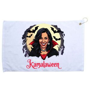 Kamala Harris Happy Kamalaween Pumpkin Ghost Vote Grommeted Golf Towel