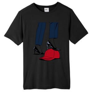 Kamala Harris Heels Stepping On Red Funny Hat Vote 2024 Gift Tall Fusion ChromaSoft Performance T-Shirt