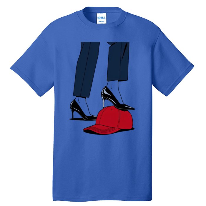 Kamala Harris Heels Stepping On Red Funny Hat Vote 2024 Gift Tall T-Shirt