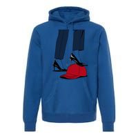 Kamala Harris Heels Stepping On Red Funny Hat Vote 2024 Gift Premium Hoodie