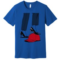 Kamala Harris Heels Stepping On Red Funny Hat Vote 2024 Gift Premium T-Shirt