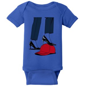 Kamala Harris Heels Stepping On Red Funny Hat Vote 2024 Gift Baby Bodysuit