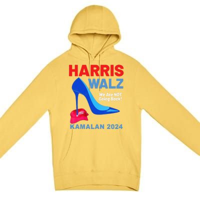 Kamala Harris Heels Stepping On Red Maga Hat Premium Pullover Hoodie