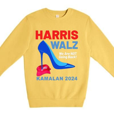 Kamala Harris Heels Stepping On Red Maga Hat Premium Crewneck Sweatshirt