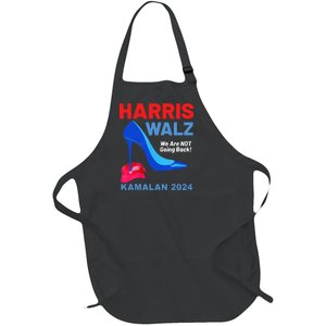 Kamala Harris Heels Stepping On Red Maga Hat Full-Length Apron With Pockets