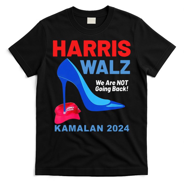 Kamala Harris Heels Stepping On Red Maga Hat T-Shirt