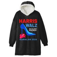 Kamala Harris Heels Stepping On Red Maga Hat Hooded Wearable Blanket