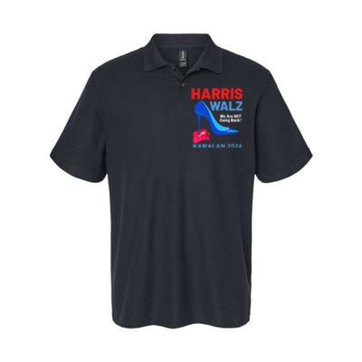 Kamala Harris Heels Stepping On Red Maga Hat Softstyle Adult Sport Polo