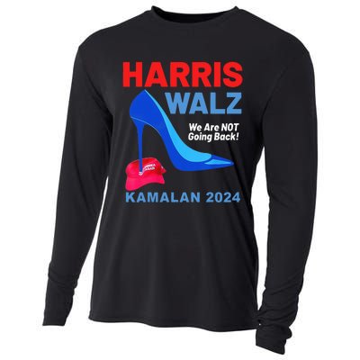 Kamala Harris Heels Stepping On Red Maga Hat Cooling Performance Long Sleeve Crew