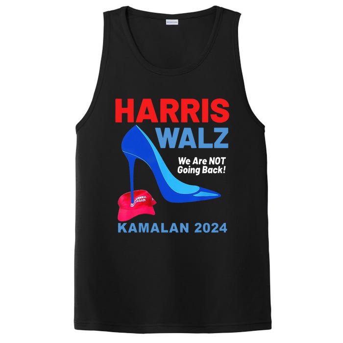 Kamala Harris Heels Stepping On Red Maga Hat PosiCharge Competitor Tank