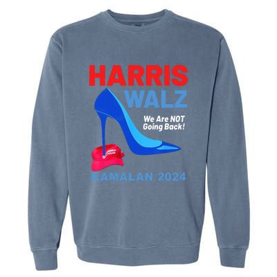 Kamala Harris Heels Stepping On Red Maga Hat Garment-Dyed Sweatshirt