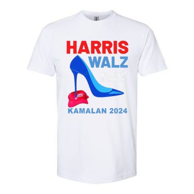 Kamala Harris Heels Stepping On Red Maga Hat Softstyle CVC T-Shirt