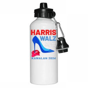 Kamala Harris Heels Stepping On Red Maga Hat Aluminum Water Bottle