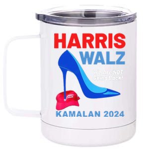 Kamala Harris Heels Stepping On Red Maga Hat 12 oz Stainless Steel Tumbler Cup