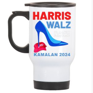 Kamala Harris Heels Stepping On Red Maga Hat Stainless Steel Travel Mug