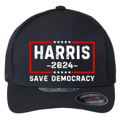 Kamala Harris Harris 2024 Us Flag Democratic President Flexfit Unipanel Trucker Cap