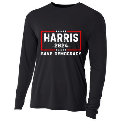 Kamala Harris Harris 2024 Us Flag Democratic President Cooling Performance Long Sleeve Crew
