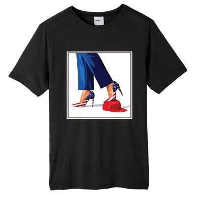 Kamala Harris Heels Stepping On Maga Red Hat Tall Fusion ChromaSoft Performance T-Shirt