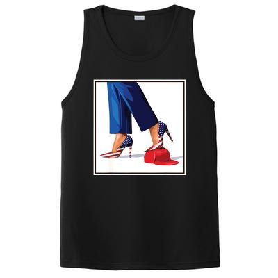 Kamala Harris Heels Stepping On Maga Red Hat PosiCharge Competitor Tank