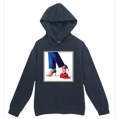 Kamala Harris Heels Stepping On Maga Red Hat Urban Pullover Hoodie