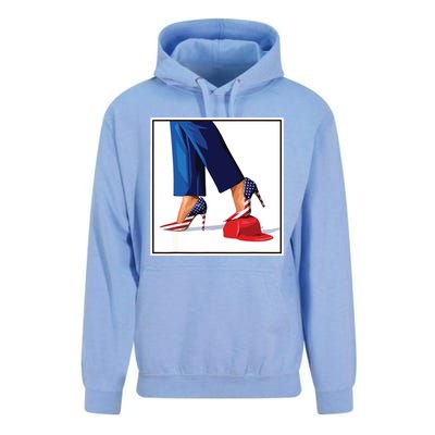 Kamala Harris Heels Stepping On Maga Red Hat Unisex Surf Hoodie