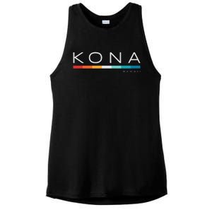 Kona Hawaii Hi Retro Design Ladies PosiCharge Tri-Blend Wicking Tank