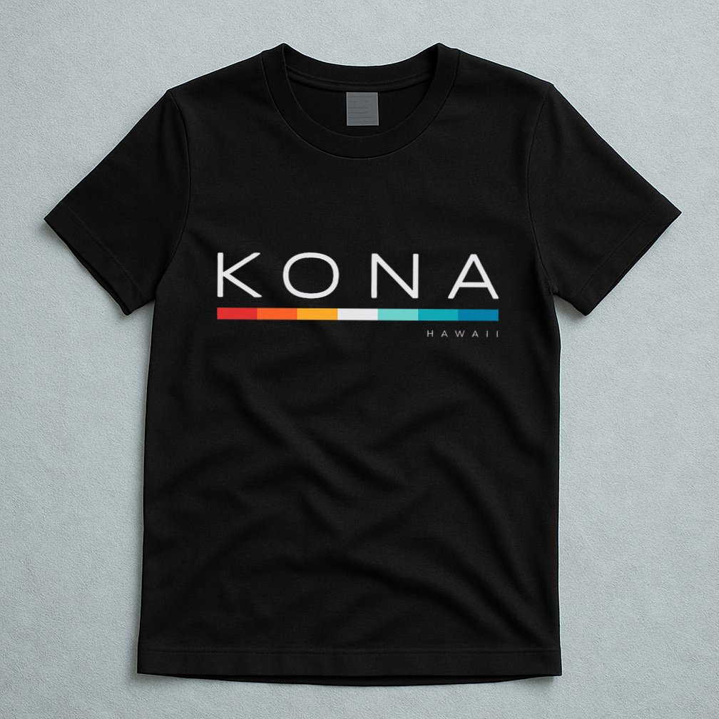 Kona Hawaii Hi Retro Design T-Shirt
