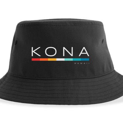 Kona Hawaii Hi Retro Design Sustainable Bucket Hat